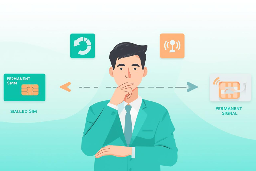 مقایسه سیم‌کارت دائمی با سیم کارت اعتباری