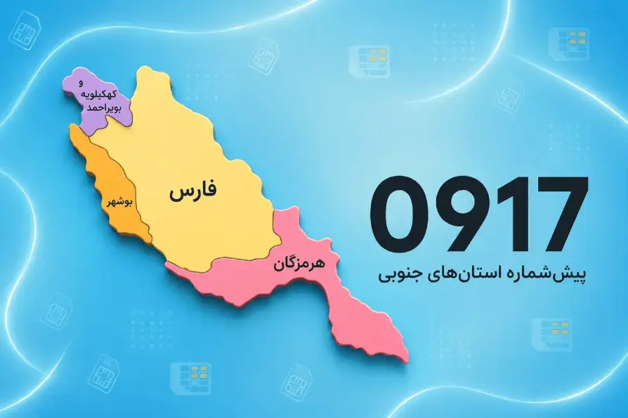 0917؛ پیش‌شماره استان‌های جنوبی کشور